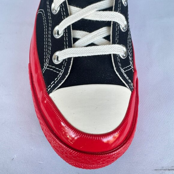 ✨Converse Chuck 70 Hi Comme Des Garçons Play Sz 12 Women's Shoes Black A01793C✨ - Picture 9 of 10